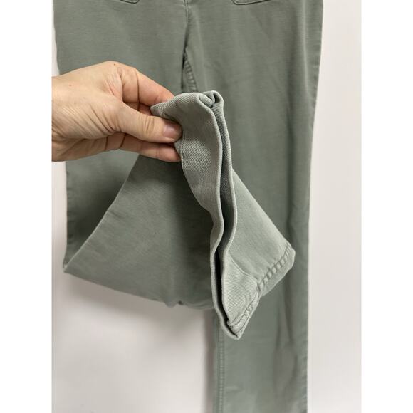 Faherty Women's Stretch Terry Wide Leg Pant High Waist Pocket Sage Green Size 24 - Picture 3 of 12